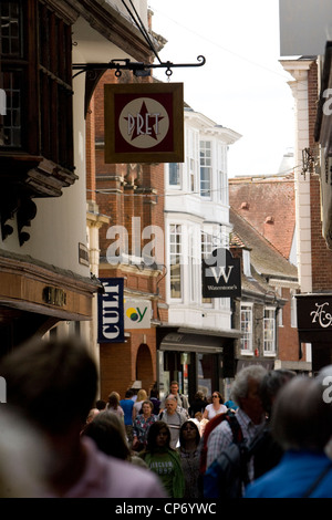 Blick vom Mercery Lane, Canterbury, Kent, England, UK Stockfoto