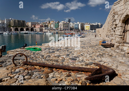 Hafen von Heraklion. Stockfoto