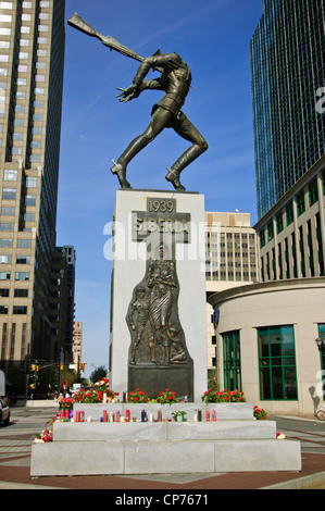 Denkmal für das Massaker von Katyn, Jersey City, NJ. Stockfoto