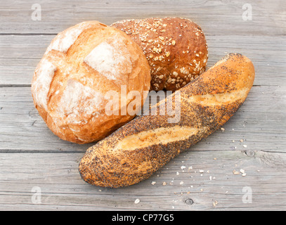 Frisch gebackenes Brot Brote Stockfoto