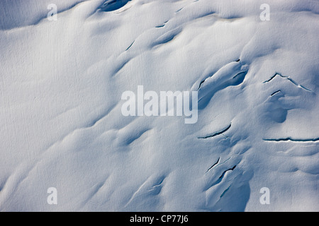 Luftaufnahme eines Gletschers Details, Küstengebirge nördlich von Haines, südöstlichen Alaska, Sommer Stockfoto