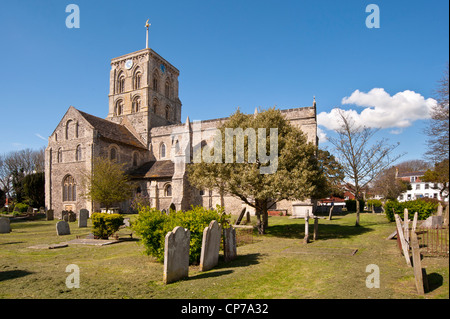 SHOREHAM-ON-SEA, WEST SUSSEX, Großbritannien - 30. APRIL 2012: Die Gemeinde St. Mary de Haura Stockfoto