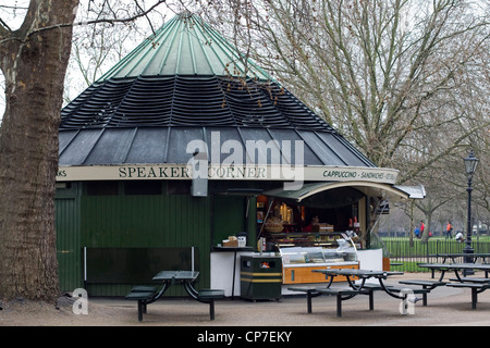 Speakers Corner Cafe im Hyde Park in London Stockfoto