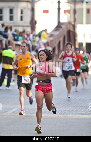 Läufer in 2011 Chicago-Marathon Stockfoto