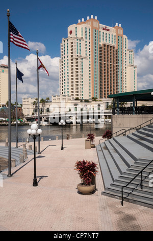 Die Skyline der Innenstadt von Harbour Island, Tampa, FL Stockfoto