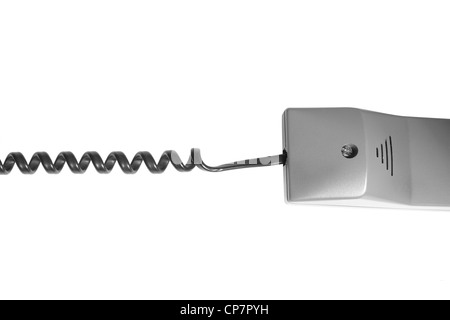 Eine isolierte Telefon Griff auf weiß Stockfoto
