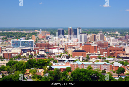 Metropolitan Skyline der Innenstadt von Birmingham, Alabama, USA. Stockfoto