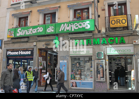 Apotheke-Madrid-Spanien Stockfoto