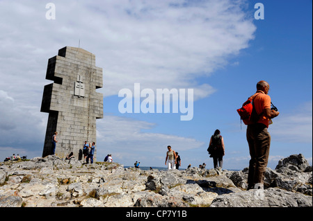 Memorial Aux Breton De La France Libre, für Briten des freien Frankreich, WW II, Pointe de Pen-Hir, Crozon-Halbinsel in der Nähe von Camaret, Finister Stockfoto