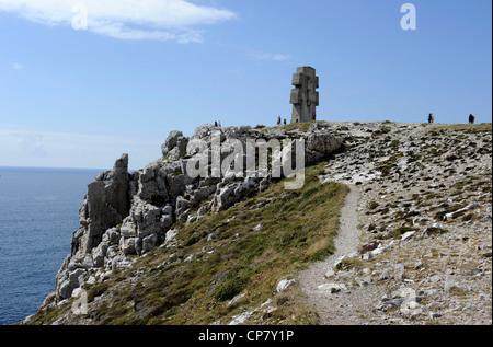 Memorial Aux Breton De La France Libre, für Briten des freien Frankreich, WW II, Pointe de Pen-Hir, Crozon-Halbinsel in der Nähe von Camaret, Finister Stockfoto