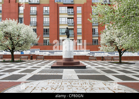 Willkommen-Park gewidmet William Penn, Philadelphia, Pennsylvania, USA Stockfoto