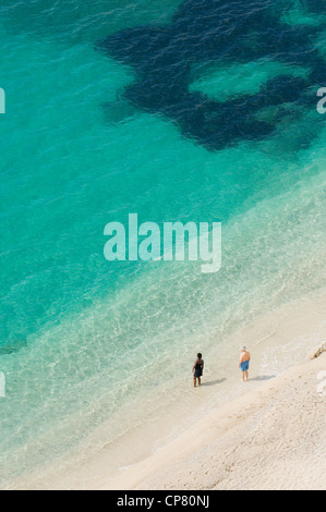 Der Strand von Villefranche-Sur-Mer, in der Nähe von Nizza, Frankreich. Stockfoto