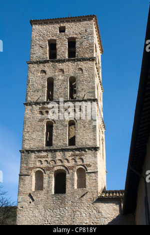 San Pietro in Valle Abtei. Ferentillo, Provinz Terni, Umbrien, Italien. Stockfoto