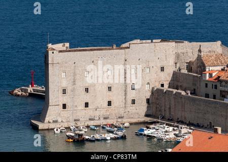 Dubrovnik - St. Johann Festung und Hafen, Kroatien, Europa Stockfoto