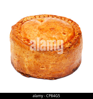 Pork Pie - Ausschneiden auf weißem Hintergrund Stockfoto