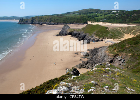 Drei Klippen Bucht Gower South Wales UK Stockfoto