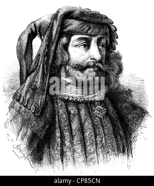 Johann IV von Brabant, 1403-1427, Herzog von Brabant und Limburg und Lothier Graf von Hennegau, Holland und Seeland, historische engra Stockfoto