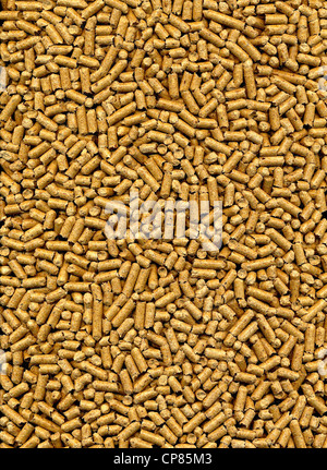 Holz-Pellets, hartes Holz zum Heizen, Holzpellets gepresst Stockfoto