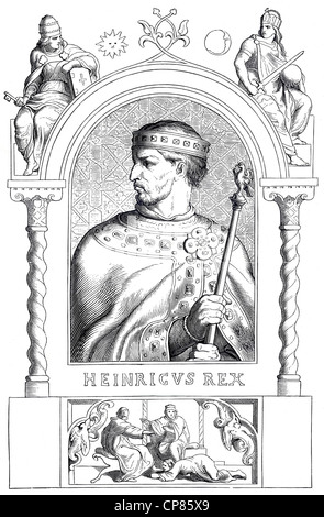 Heinrich IV., 1050-1106, historische Abbildung, 19. Jahrhundert, Heinrich IV. (1050 - 1106) aus der Familie der Salier, Römisch-de Stockfoto