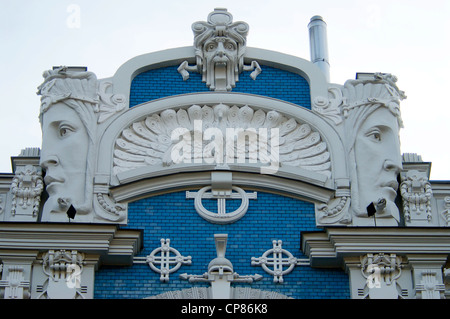 Jugendstil-Viertel, Riga, Lettland, Baltikum Stockfoto