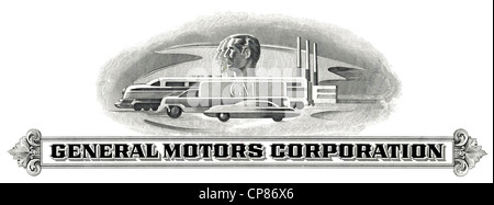 Historischen Aktienzertifikat, General Motors Corporation, GM, Automobilhersteller, Delaware, 1982, USA, Historische Aktie, allgemeinen Motoren Stockfoto