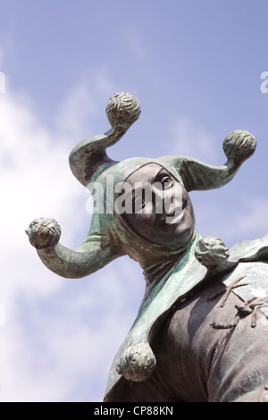 Hofnarr Statue, Henley Street, Stratford-Upon-Avon, Warwickshire. Stockfoto