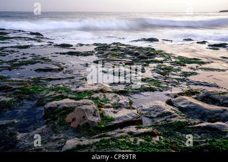 Sonnenuntergang am Four Mile Beach, Santa Cruz, Kalifornien Stockfoto