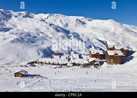 Frankreich, Savoyen, Les Menuires, Bezirk Reberty 2000, Skigebiet in den drei Tälern Des Bellevilles Tal Stockfoto