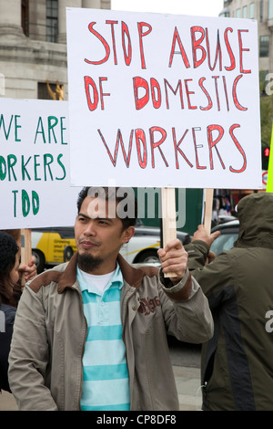 Mitglieder der UWA, United Workers Association setzte sich für die Rechte von Hausangestellten in Großbritannien Stockfoto