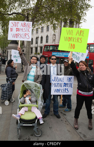 Mitglieder der UWA, United Workers Association setzte sich für die Rechte von Hausangestellten in Großbritannien Stockfoto