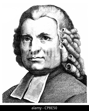 Johann Joachim Spalding, 1714-1804, deutscher evangelischer Theologe, Hymne, Schriftsteller, Philosoph und Vertreter der Neologie in Stockfoto