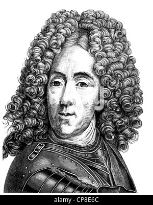 Eugene Francis, Prinz von Savoyen-Carignan oder François Eugène de Savoie-Carignan oder Eugenio di Savoia-Carignano, 1663-1736, eine ge Stockfoto