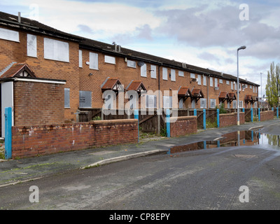 England, Salford, untere Broughton, 80er Jahre Rat Gehäuse zum Abriss bereit Stockfoto