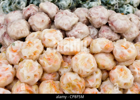 Frisch gedämpfte Vegetarische Knödel in Thailand Stockfoto