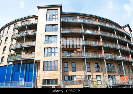 Neue Wohnsiedlung in der Nähe Fluss Lee, Leyton, London, UK Stockfoto