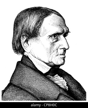 Peter von Cornelius, 1783-1867, ein deutscher Maler, Historische Zeichnung aus Dem 19. Halbmonatsschrift, Portrait von Peter von Cornel Stockfoto