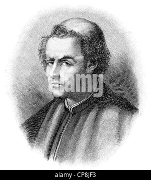 Domenico di Giovanni oder Il Burchiello, 1404-1449, einem italienischen Dichter im 15. Jahrhundert, Historische Zeichnung aus Dem 19. Jahrh Stockfoto