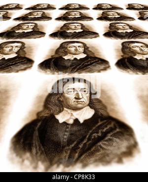 John Milton, 1608-1674, ein englischer Dichter und politischer Philosoph, Historische Druck aus Dem 19. Halbmonatsschrift, Porträt von Joh Stockfoto