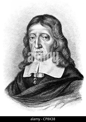 John Milton, 1608-1674, ein englischer Dichter und politischer Philosoph, Historische Druck aus Dem 19. Halbmonatsschrift, Porträt von Joh Stockfoto