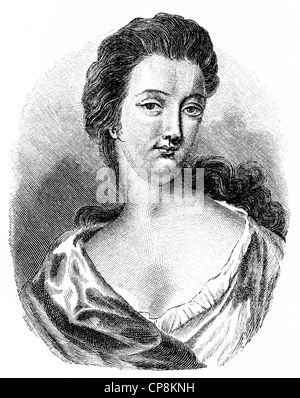 Esther Johnson oder Stella, 1681-1728, Historische Zeichnung aus Dem 19. Halbmonatsschrift, Porträt von Esther Johnson Oder Stella, 1 Stockfoto