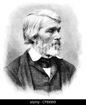 Thomas Carlyle, 1795-1881, ein schottischer Essayist und Historiker, Historische Zeichnung aus Dem 19. Halbmonatsschrift, Porträt von Thom Stockfoto