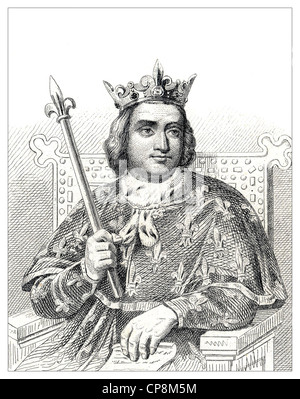 Charles V weisen oder Charles V le Sage, König von Frankreich aus dem Haus Valois, einem Seitenzweig der Kapetinger, 14. Jahrhundert, H Stockfoto