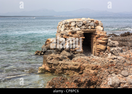 Historischen Hummer Haus auf Mallorca (Colònia de Sant Pere), Spanien Stockfoto