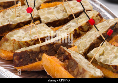 Spanien Tapas Tortillas Essen Stockfoto