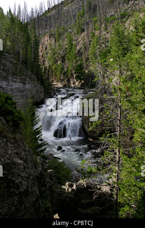 Firehole Falls im Yellowstone National Park Stockfoto