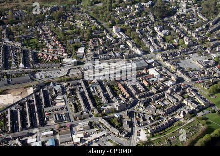 Luftaufnahme von Ilkley Stadtzentrum Stockfoto