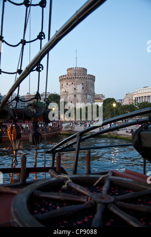 Weißer Turm in Thessaloniki, Griechenland Stockfoto
