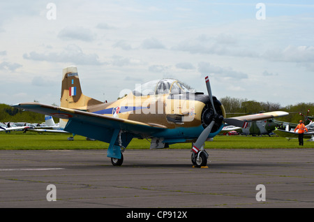 North American Aviation t-28 Fennec Jäger/Jagdbomber entwickelte sich aus der t-28 militärisches Schulflugzeug von den Franzosen. Stockfoto