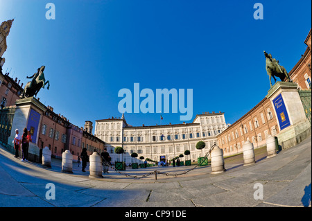 Europa Italien Piemont Turin Piazza Castello der Königspalast Stockfoto