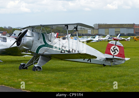 Deutschen Bücker Bü 131 "Jungmann" (junger Mann) war ein 1930er Jahre Grundausbildung Flugzeug, das von der deutschen Luftwaffe im Weltkrieg verwendet wurde Stockfoto